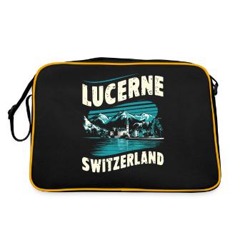 Lucerne Souvenir Suisse Paysage - Sac Retro - noir/or - Dos