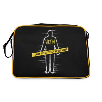Victim Murder Mystery Dinner Outfit: Crime Scene - Retro Bag - black/gold - Back