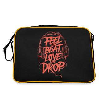 Feel The Beat Love The Drop DJ Music - Retro Bag - black/gold - Back