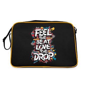 DJ - Feel The Beat Love The Drop - Retro Bag - black/gold - Back