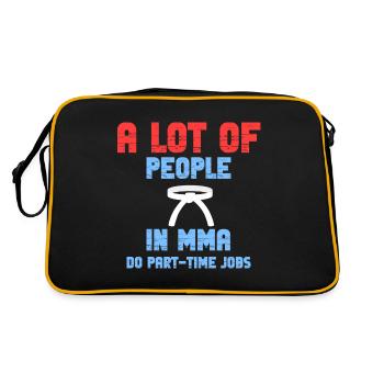 Beaucoup de gens dans la Mma ont un emploi à temps partiel. - Sac Retro - noir/or - Dos