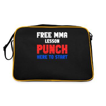 Leçon gratuite de MMA Punch ici pour commencer - Sac Retro - noir/or - Dos