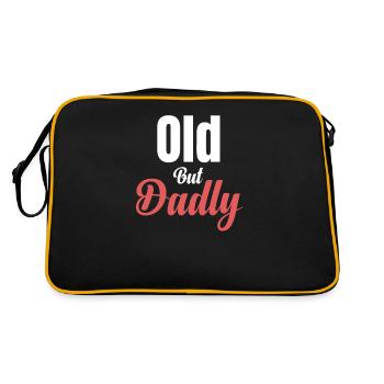 Old, but fatherly, funny grandpa humor, - Retro Bag - black/gold - Back