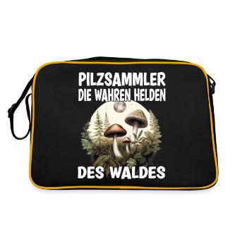 Mushroom pickers: the true heroes of the forest - Retro Bag - black/gold - Back