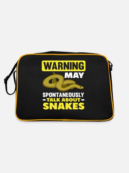Snake Gift - Retro Bag - black/gold - Back