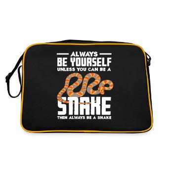 Snake Animals Animal Snakes - Retro Bag - black/gold - Back