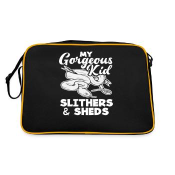 Serpent Enfant Frappant Animal De Compagnie - Sac Retro - noir/or - Dos