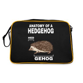 Anatomie d’un hérisson HED GEHOG hérisson avec mignon - Sac Retro - noir/or - Dos