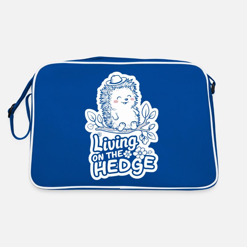 Hérisson avec un dicton mignon vivre dans la clôture de haie Sac Retro