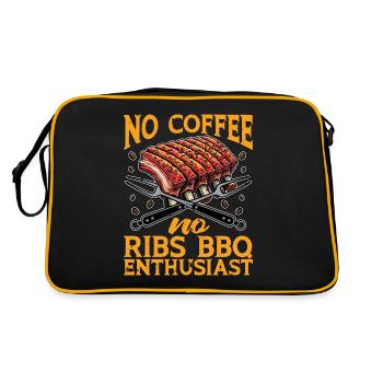 Ribs Barbecue Pas de café Pas de Spare Ribs Coffee Lover - Sac Retro - noir/or - Dos