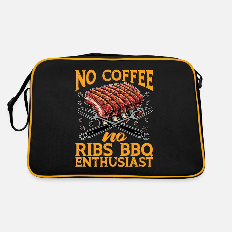 Ribs Barbecue Pas de café Pas de Spare Ribs Coffee Lover Sac Retro