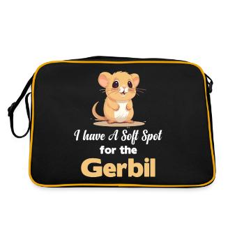 I have a weakness for the gerbil - Retro Bag - black/gold - Back