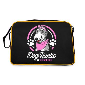 Irish Wolfhound chien tante pour la vie - Sac Retro - noir/or - Dos