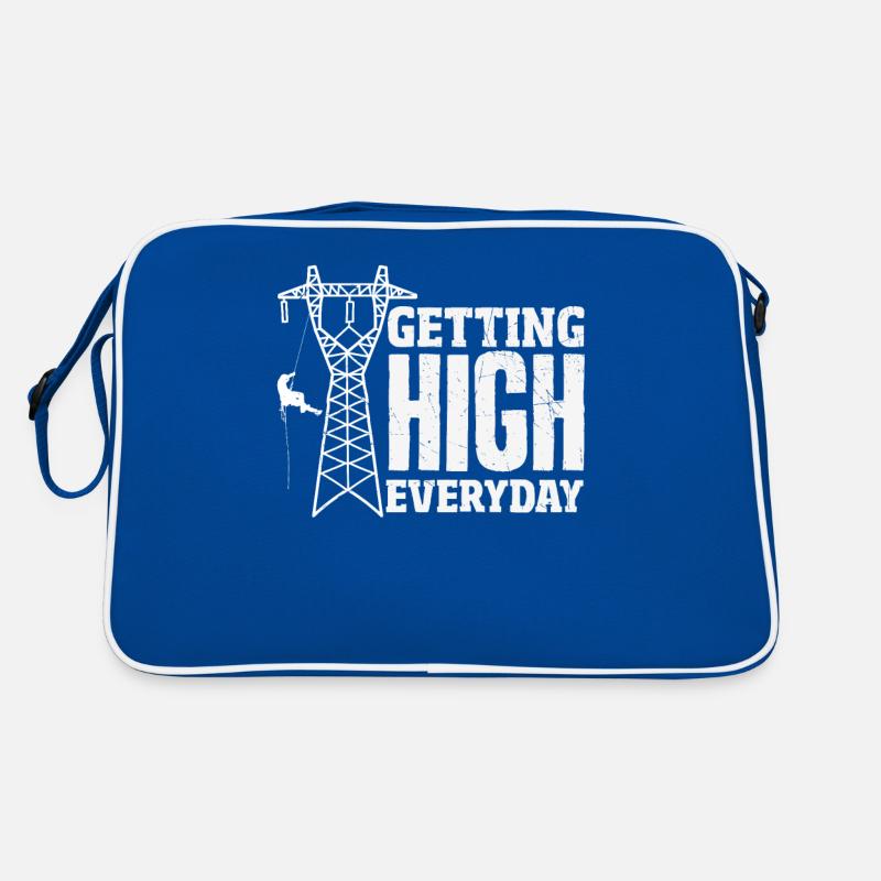 Turmkletterer-techniker Turmarbeiter Retro Tasche