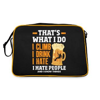 Tower Climber Technician Tower Worker - Retro Bag - black/gold - Back