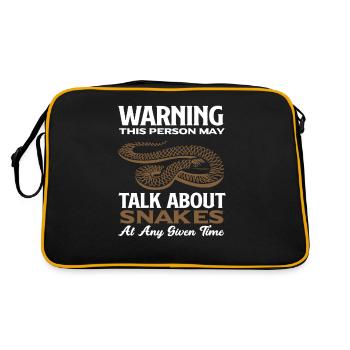 Snake talk about snakes - Retro Bag - black/gold - Back