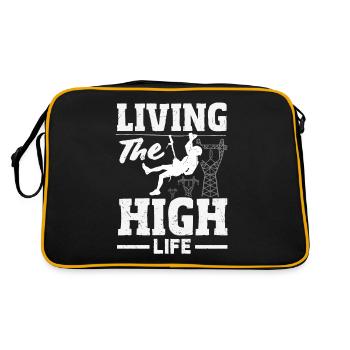 Tower Climber Technician Tower Worker - Retro Bag - black/gold - Back