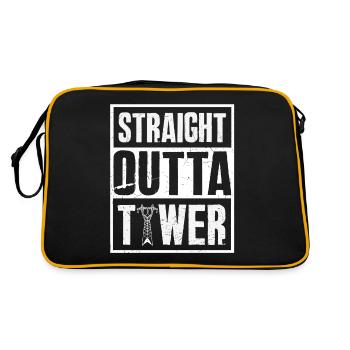 Tower Climber Technician Tower Worker - Retro Bag - black/gold - Back