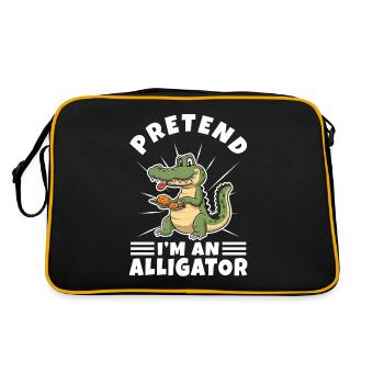 Pretend I'm An Alligator - Retro Bag - black/gold - Back