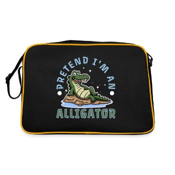 Pretend I'm An Alligator - Retro Bag - black/gold - Back
