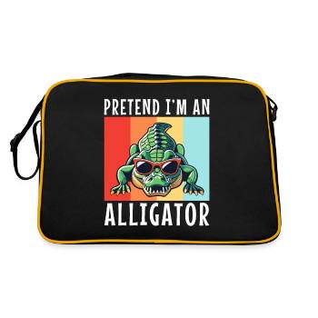 Pretend I'm An Alligator - Retro Bag - black/gold - Back