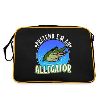 Pretend I'm An Alligator - Retro Bag - black/gold - Back