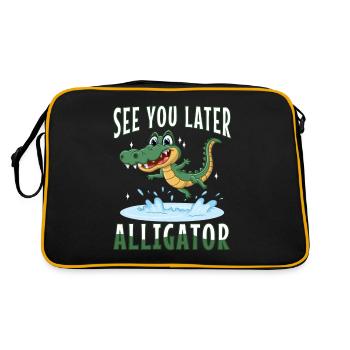 À plus tard Alligator - Sac Retro - noir/or - Dos