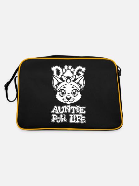 Tante australienne de chien de bétail pour la vie - Sac Retro - noir/or - Dos