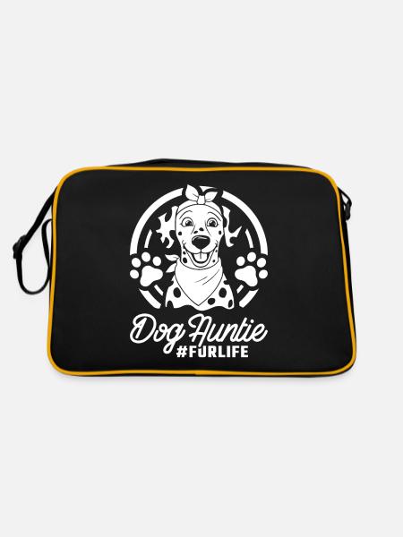 Chien Dalmatien Tante Pour La Vie - Sac Retro - noir/or - Dos