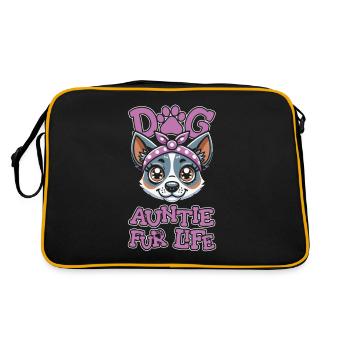 Tante australienne de chien de bétail pour la vie - Sac Retro - noir/or - Dos