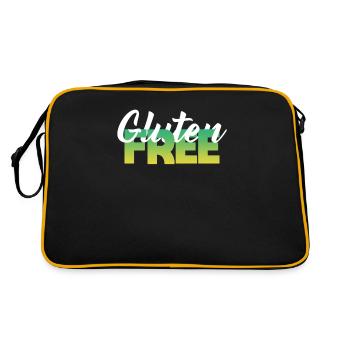 Design amusant sans gluten - Sac Retro - noir/or - Dos