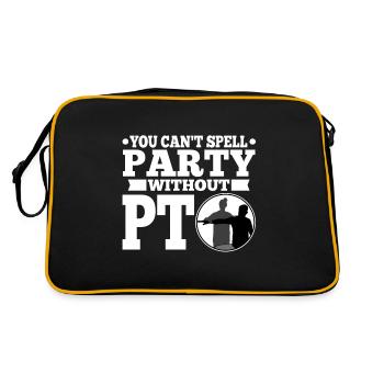 You can't spell party without pt - Retro Tasche - Schwarz/Gold - Hinten