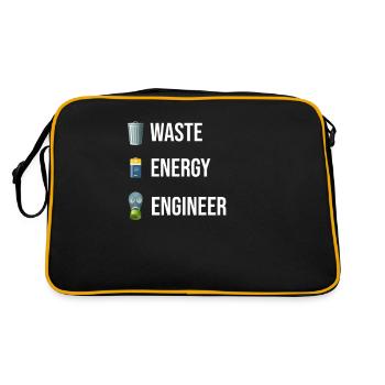 Waste Energy Engineer, Nuclear Engineer, - Retro Bag - black/gold - Back