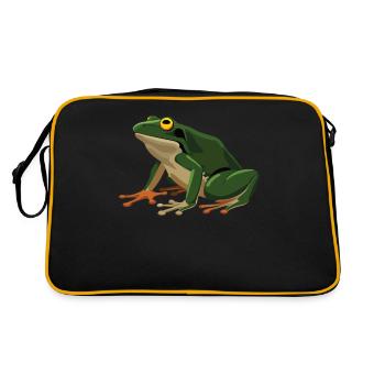 Frogs Catch Frog Hunter Frog Catcher - Retro Bag - black/gold - Back