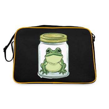 Frogs Catch Frog Hunter Frog Catcher - Retro Bag - black/gold - Back