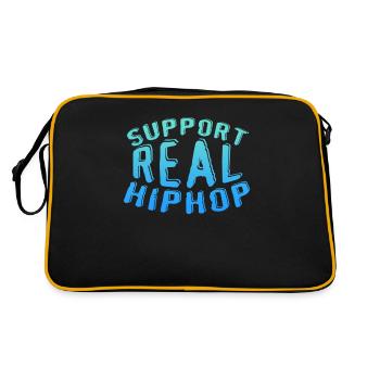 Soutenez le vrai hip-hop - Sac Retro - noir/or - Dos