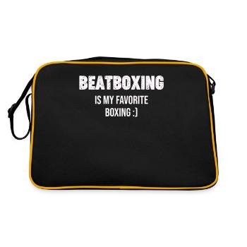 Le beatboxing est mon batteur de box préféré, - Sac Retro - noir/or - Dos