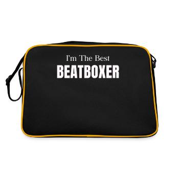 I'm the best beatboxer, funnier - Retro Bag - black/gold - Back