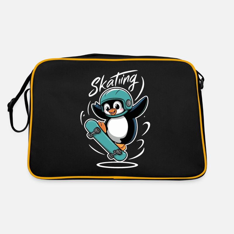 Penguin Skating Adventurer Retro Bag