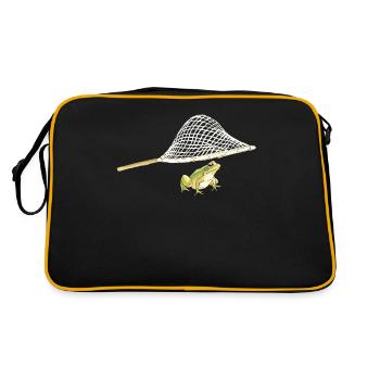 Frogs Catch Frog Hunter Frog Catcher - Retro Bag - black/gold - Back