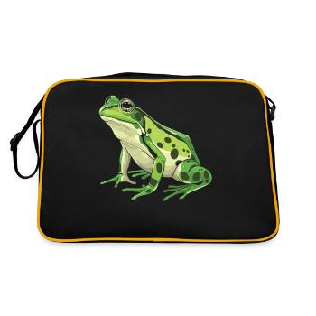 Frogs Catch Frog Hunter Frog Catcher - Retro Bag - black/gold - Back