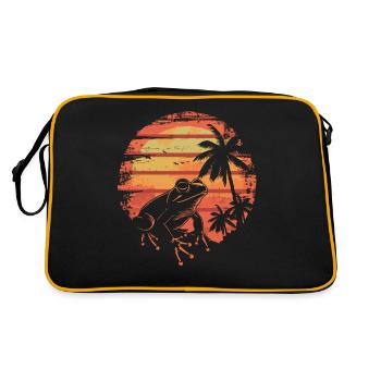 Frogs Catch Frog Hunter Frog Catcher - Retro Bag - black/gold - Back