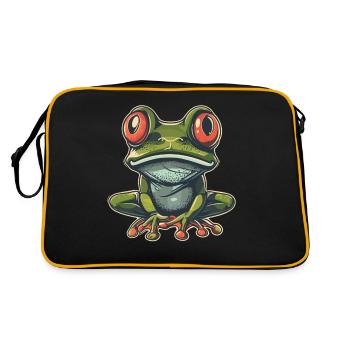 Frogs Catch Frog Hunter Frog Catcher - Retro Bag - black/gold - Back