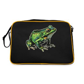 Frogs Catch Frog Hunter Frog Catcher - Retro Bag - black/gold - Back