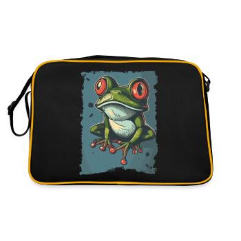 Frogs Catch Frog Hunter Frog Catcher - Retro Bag - black/gold - Back