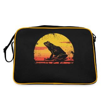Frogs Catch Frog Hunter Frog Catcher - Retro Bag - black/gold - Back