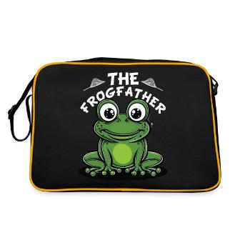 Frogs Catch Frog Hunter Frog Catcher - Retro Bag - black/gold - Back
