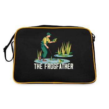 Frogs Catch Frog Hunter Frog Catcher - Retro Bag - black/gold - Back