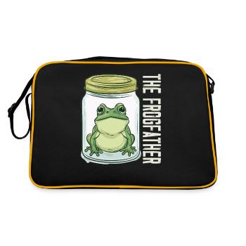 Frogs Catch Frog Hunter Frog Catcher - Retro Bag - black/gold - Back