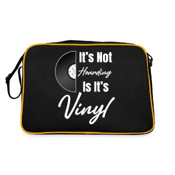 Ce n’est pas de la thésaurisation quand il s’agit de vinyle - Sac Retro - noir/or - Dos